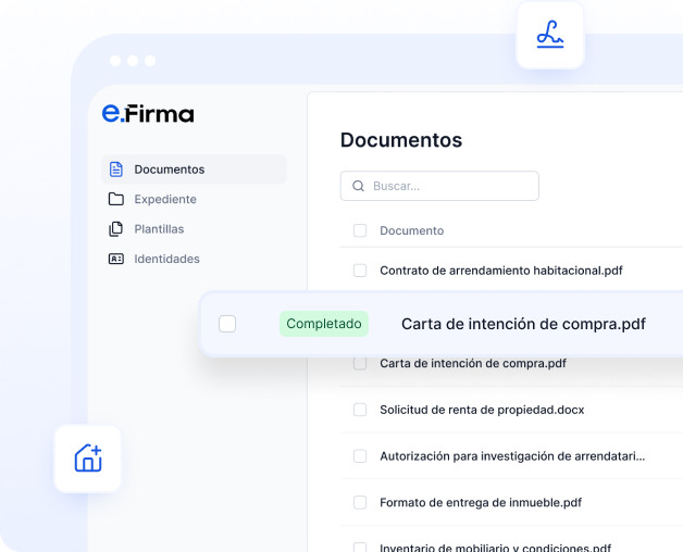 Vista de la plataforma eFirma